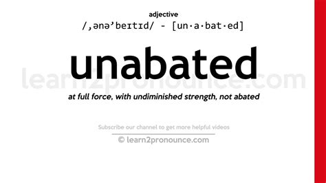 unabated definition.